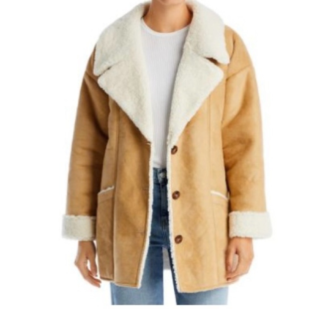 Free People Diogo Faux Fur Trim Coat XS